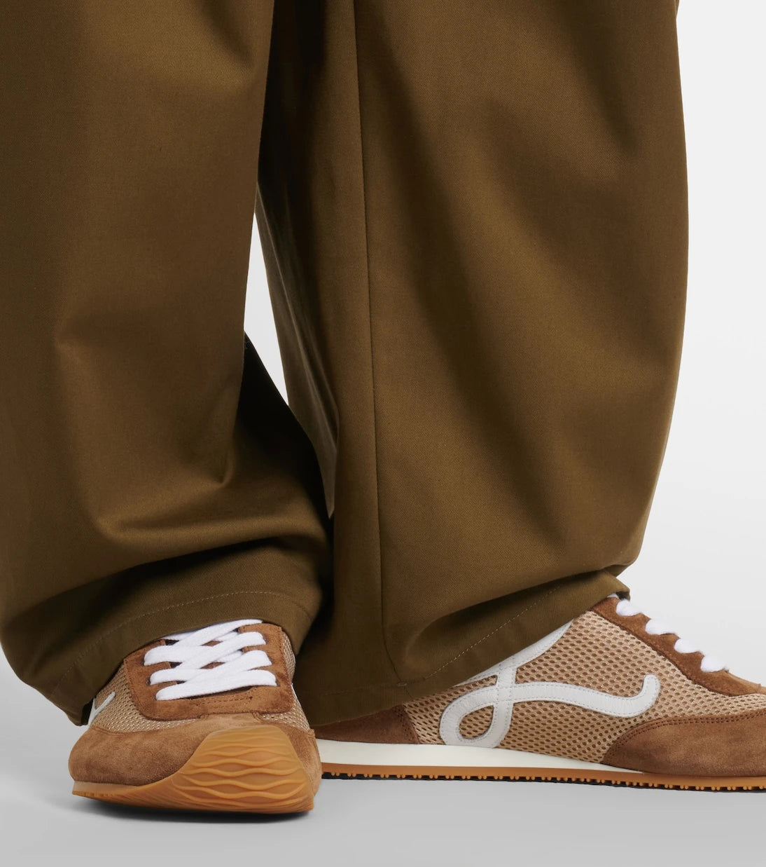 Loewe - Ballet Runner 2.0 suede and mesh sneakers