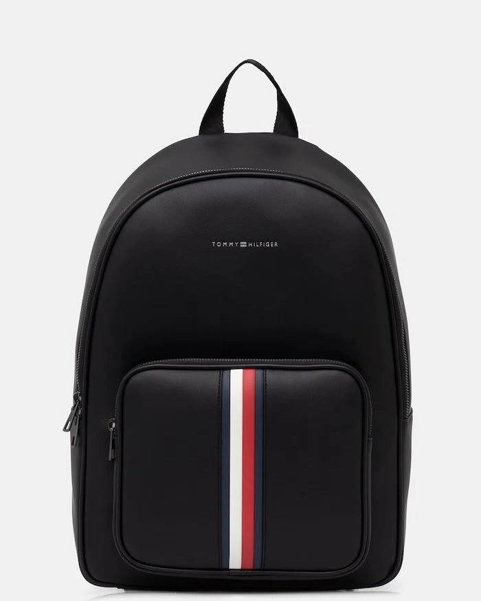 Tommy Hilfiger erkek suni deri şehir sırt çantası