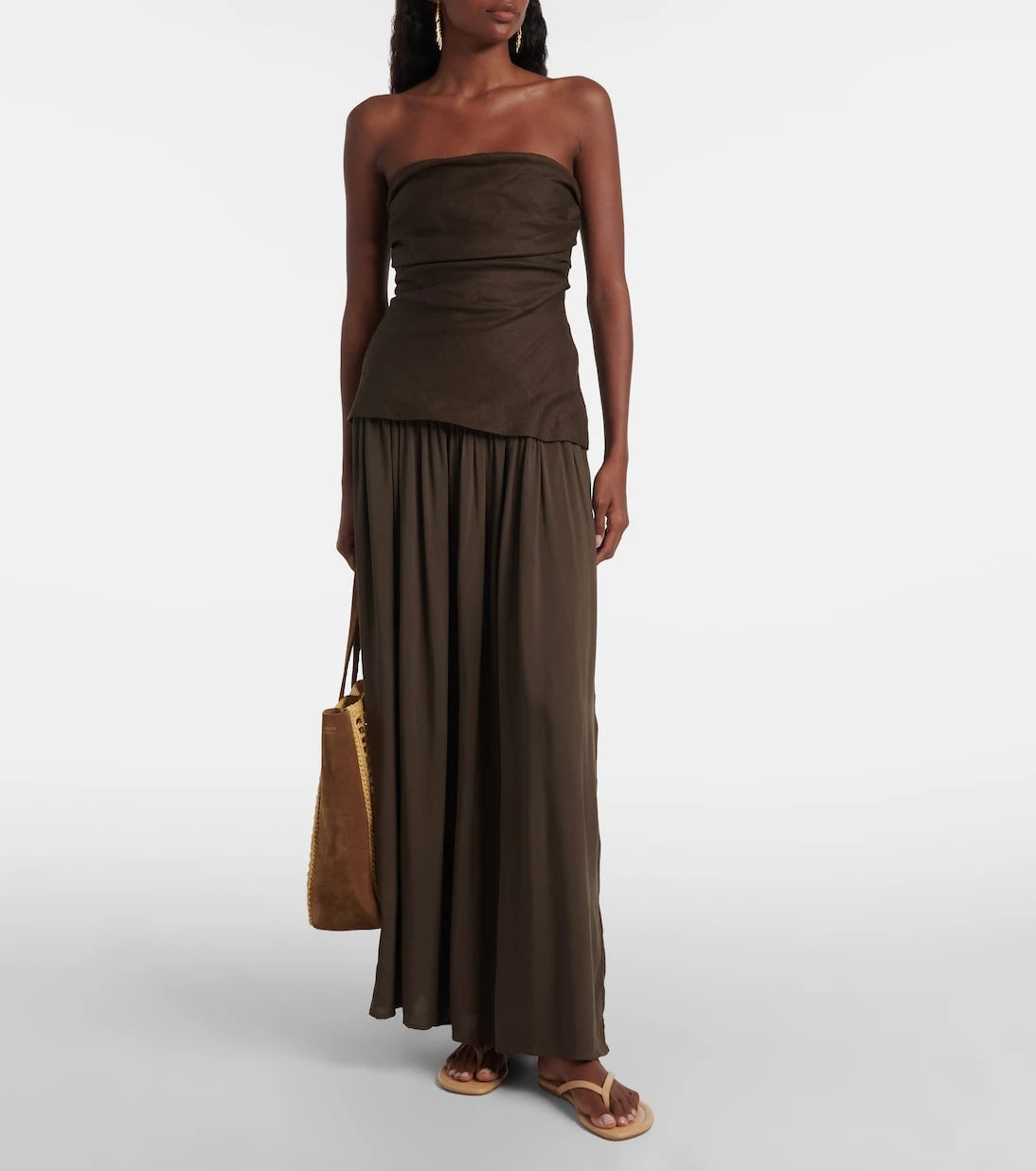 Faithfull - Hedy draped linen maxi dress