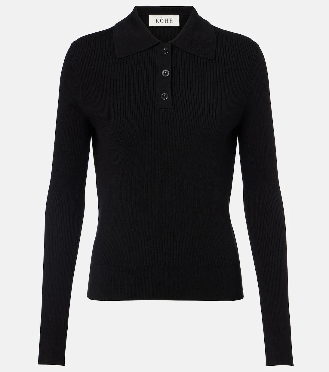 Róhe - Ribbed-knit polo shirt