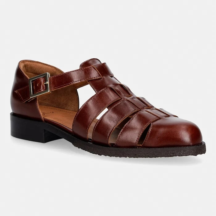 Billi Bi kadın deri yarım ayakkabı Cognac bark calf