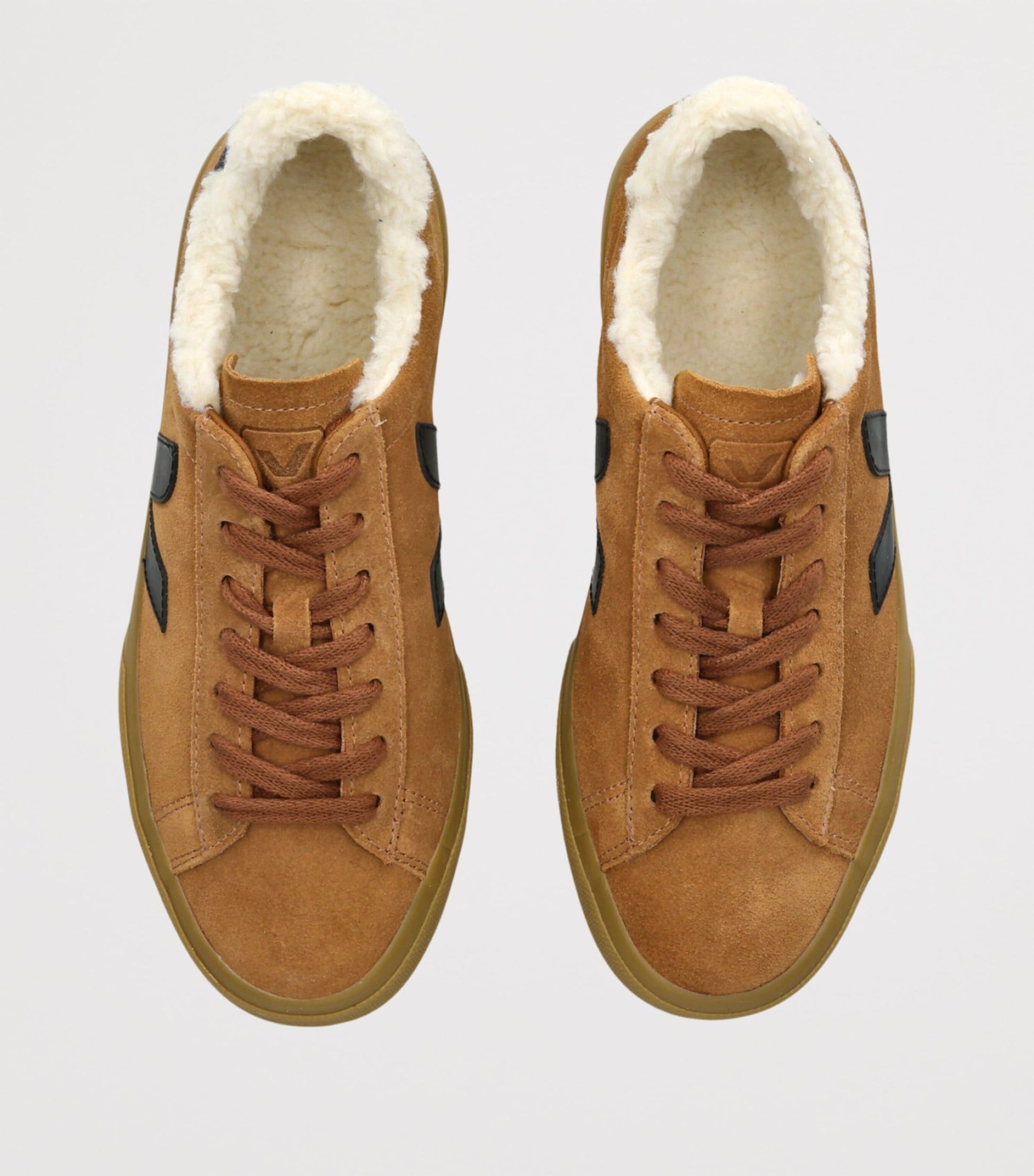 Veja Beige Suede Campo Winter Low-Top Sneakers