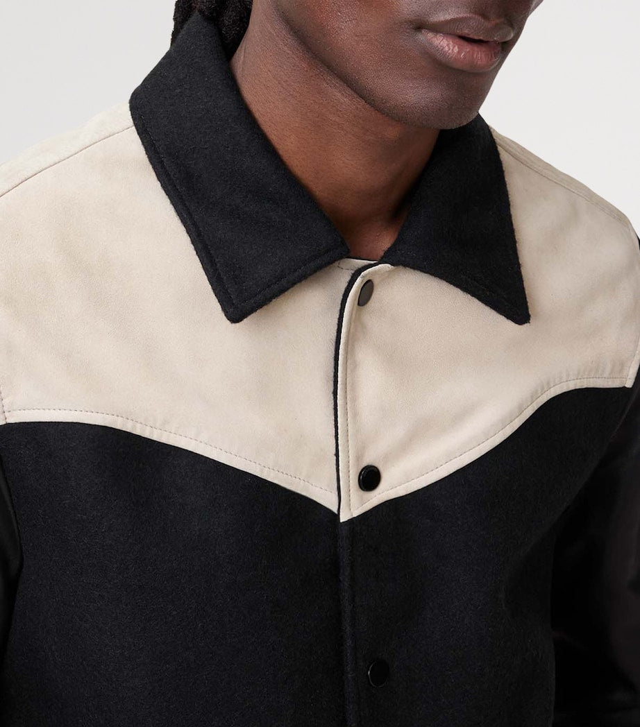 Multi Leather-Trim Endleton Bomber Jacket
