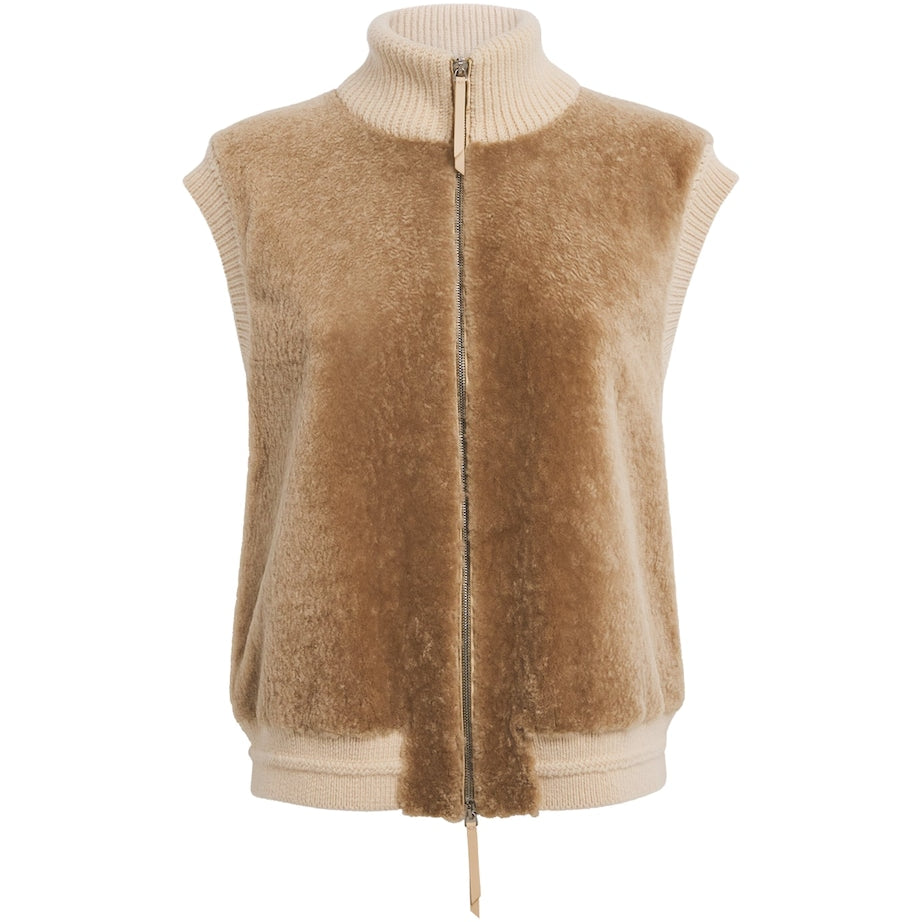 Merino Wool-Cashmere Knitted Padded Gilet