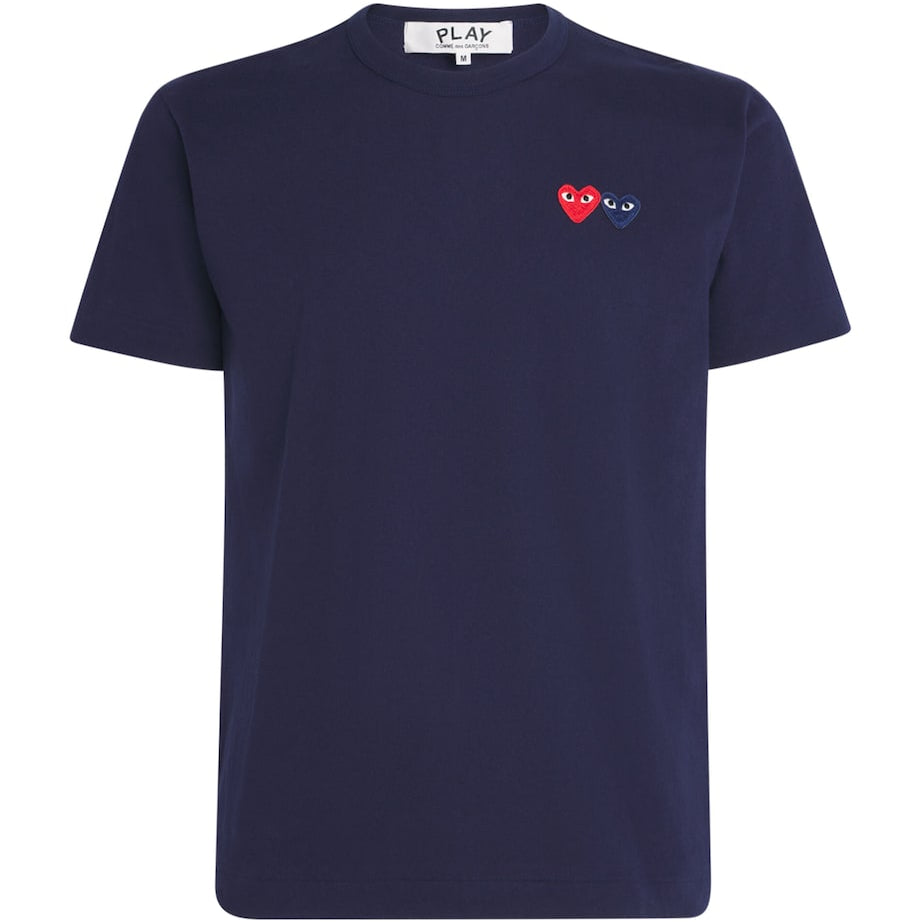 Comme Des Garçons Play Embroidered Double-Heart T-Shirt