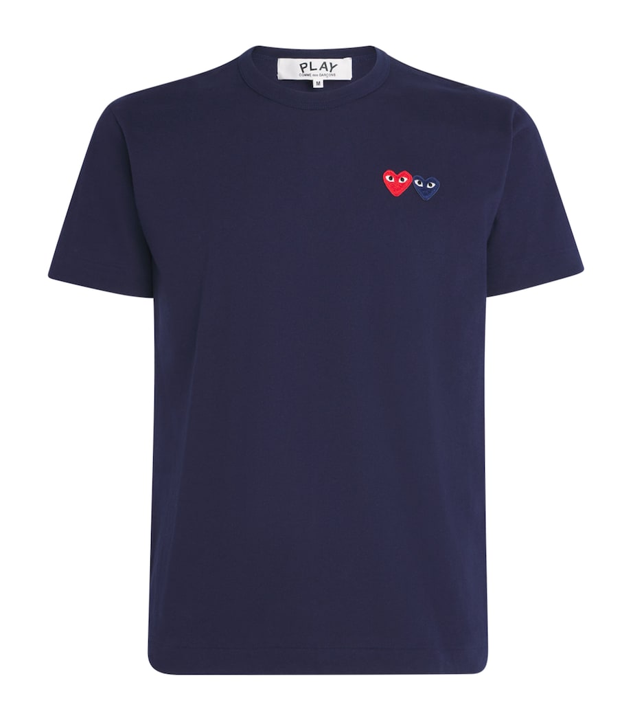 Comme Des Garçons Play Embroidered Double-Heart T-Shirt