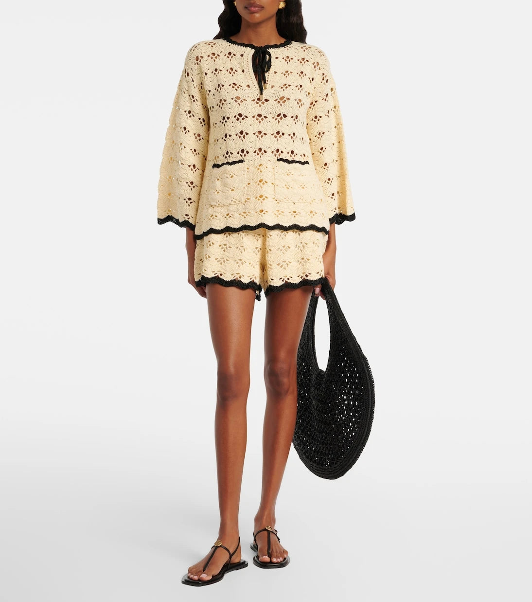 Zimmermann - Aster crochet cotton top