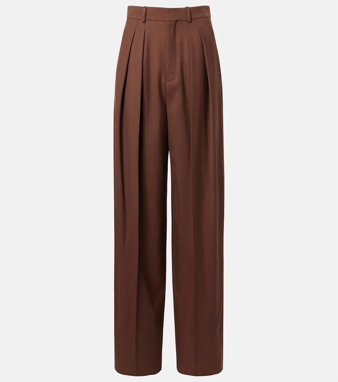 Saint Laurent - Pleated wool gabardine wide-leg pants