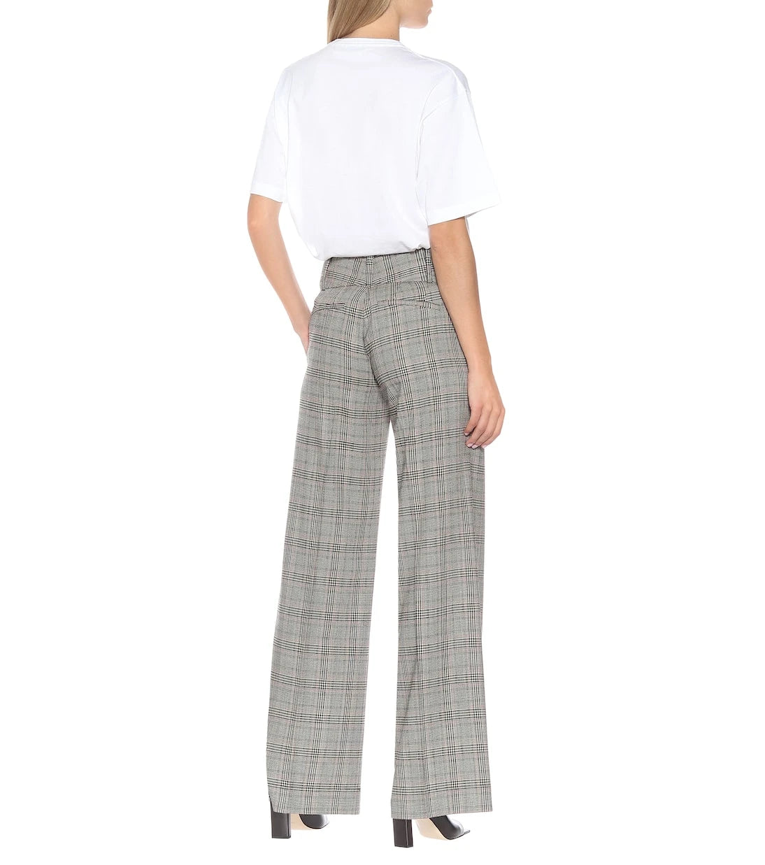 Frame - Metropolitan checked wide-leg pants