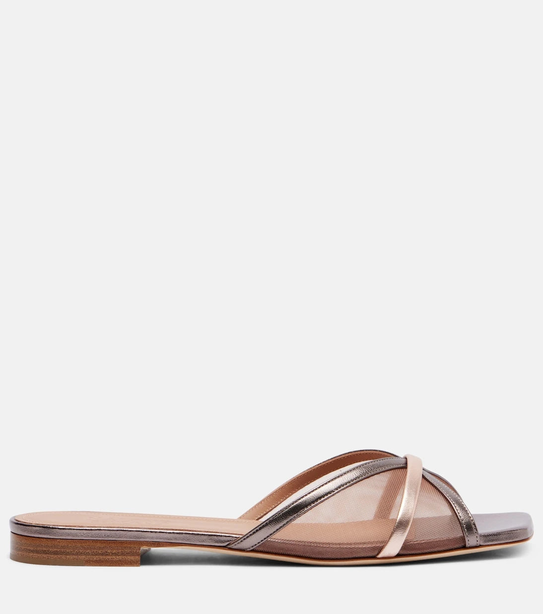 Malone Souliers - Perla leather and mesh slides