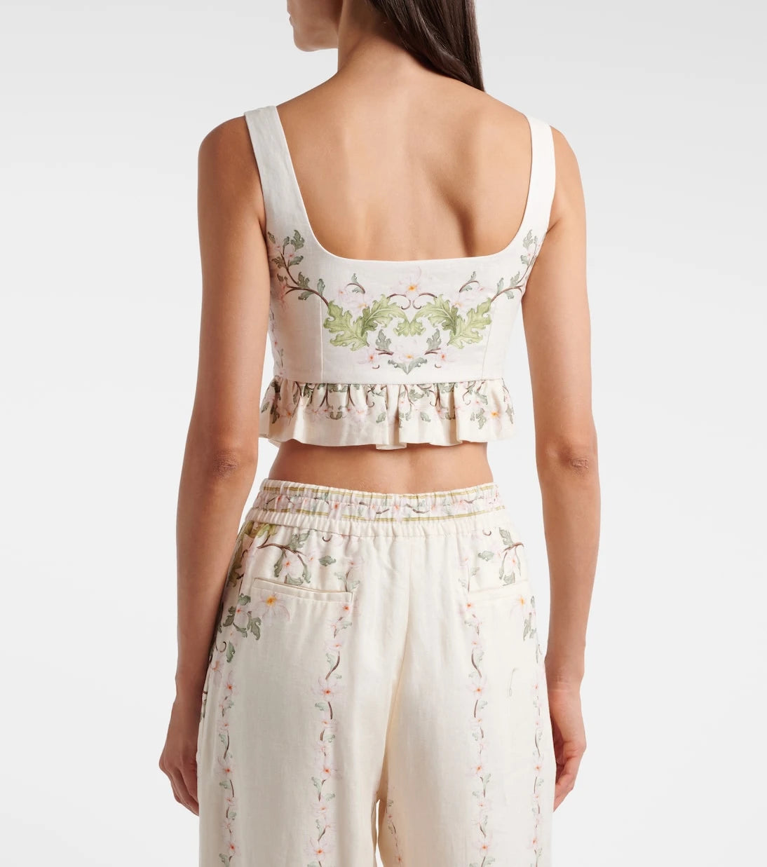 Agua by Agua Bendita - Eslabón printed linen top