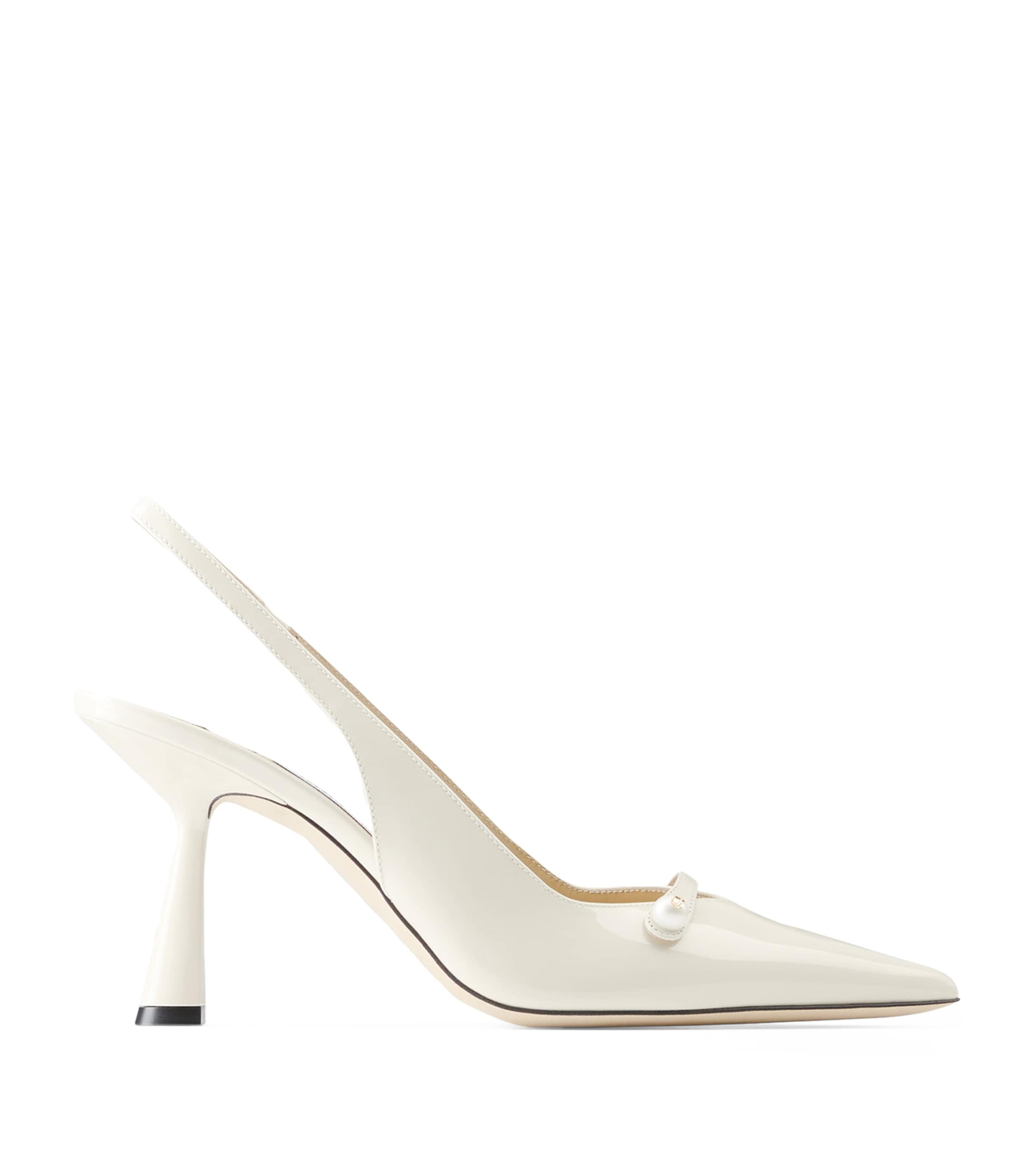 Jimmy Choo Amita 85 Leather Slingback Pumps