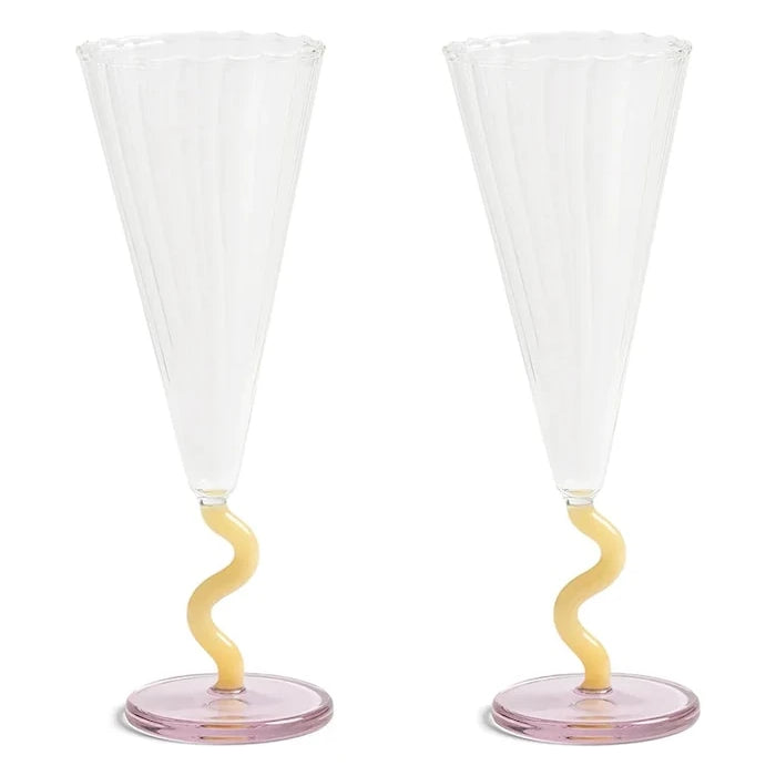&k amsterdam Curve Caramel 0.18 L Şarap Kadehi Seti (2 Parça)