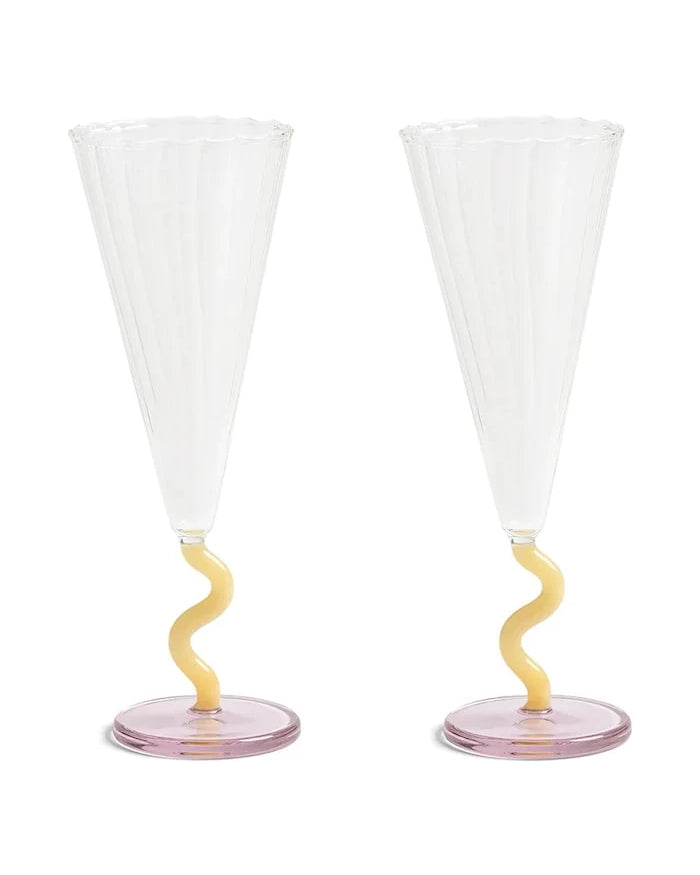 &k amsterdam Curve Caramel 0.18 L Şarap Kadehi Seti (2 Parça)