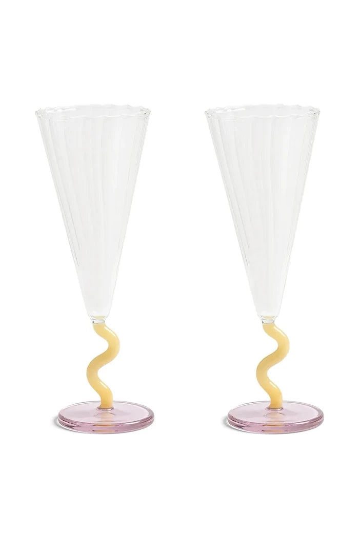 &k amsterdam Curve Caramel 0.18 L Şarap Kadehi Seti (2 Parça)