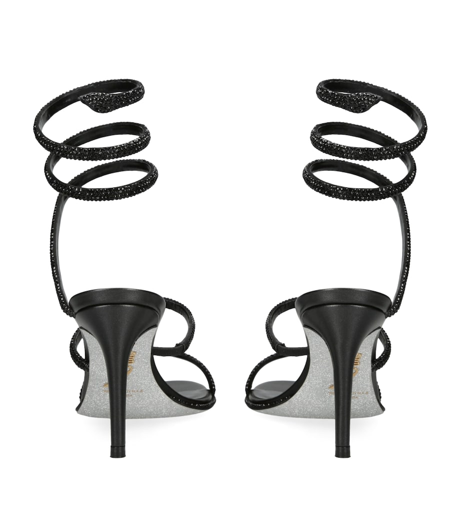 René Caovilla Black Embellished Cleo Sandals 80