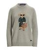 Ralph Lauren Collection Grey Cashmere Polo Bear Jumper