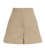 Max Mara Beige Stretch-Cotton High-Waist Shorts