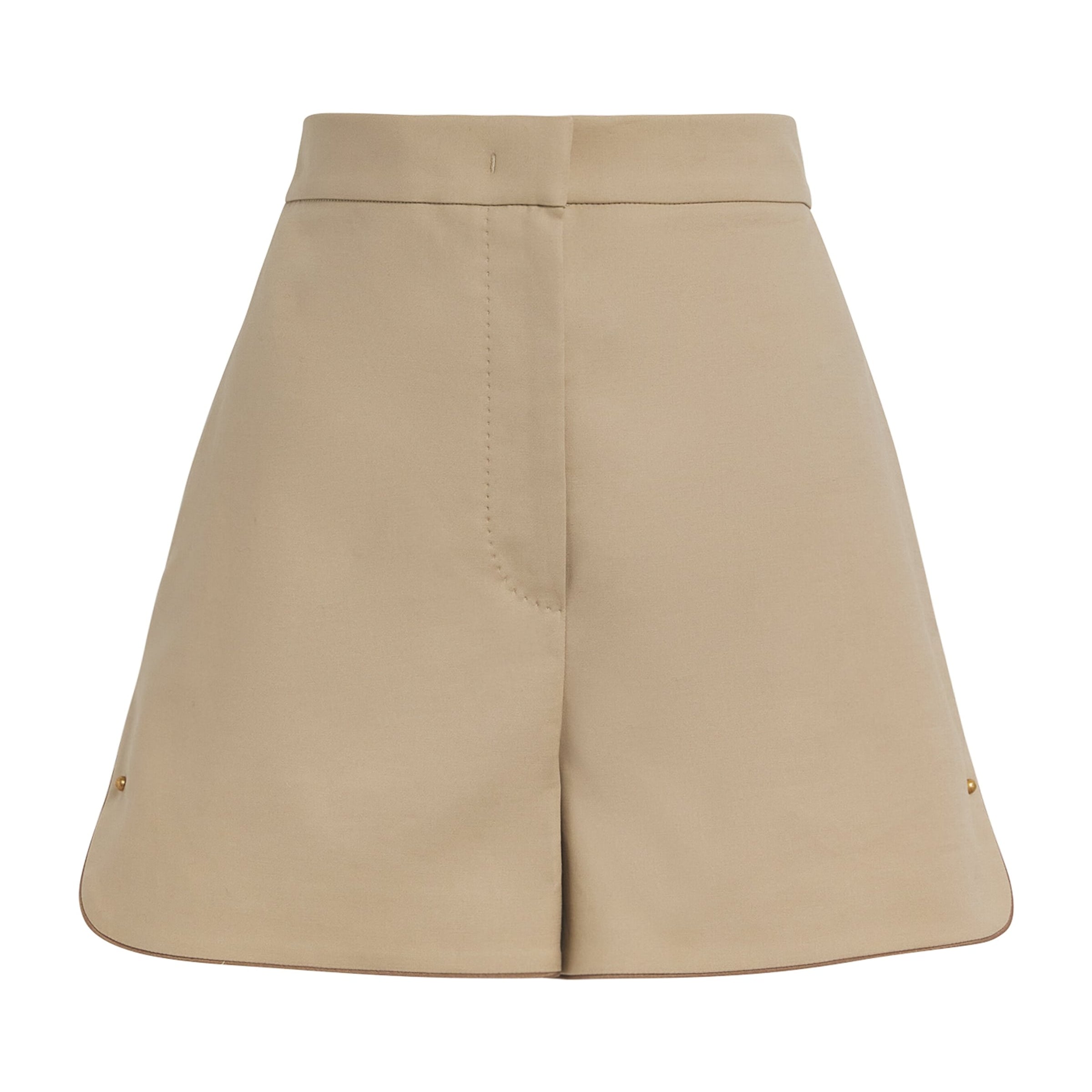 Max Mara Beige Stretch-Cotton High-Waist Shorts