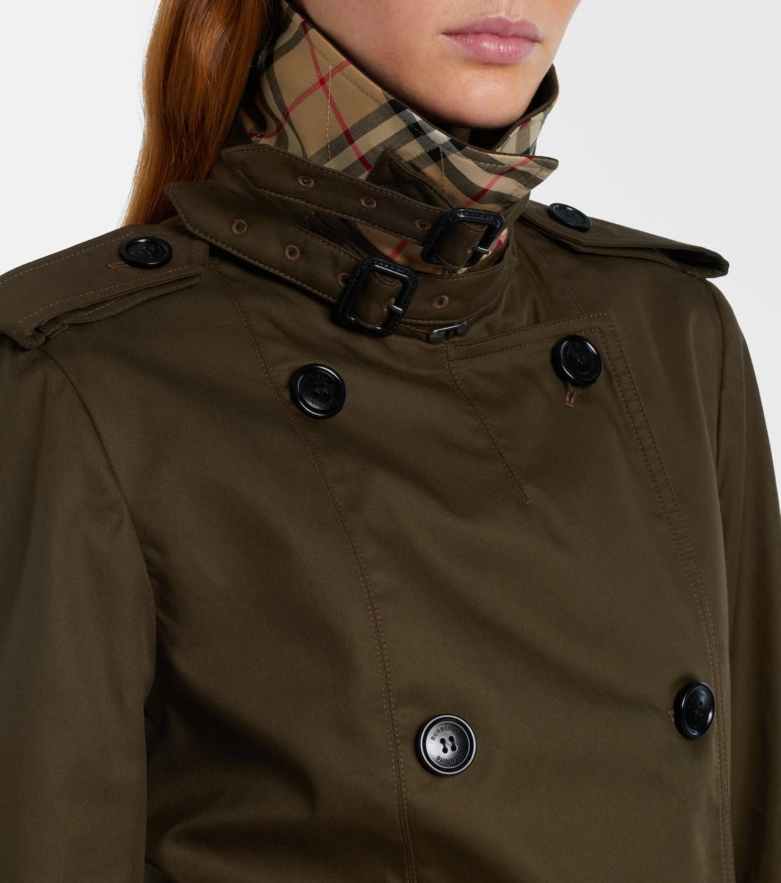 Burberry - Cropped cotton gabardine trench jacket