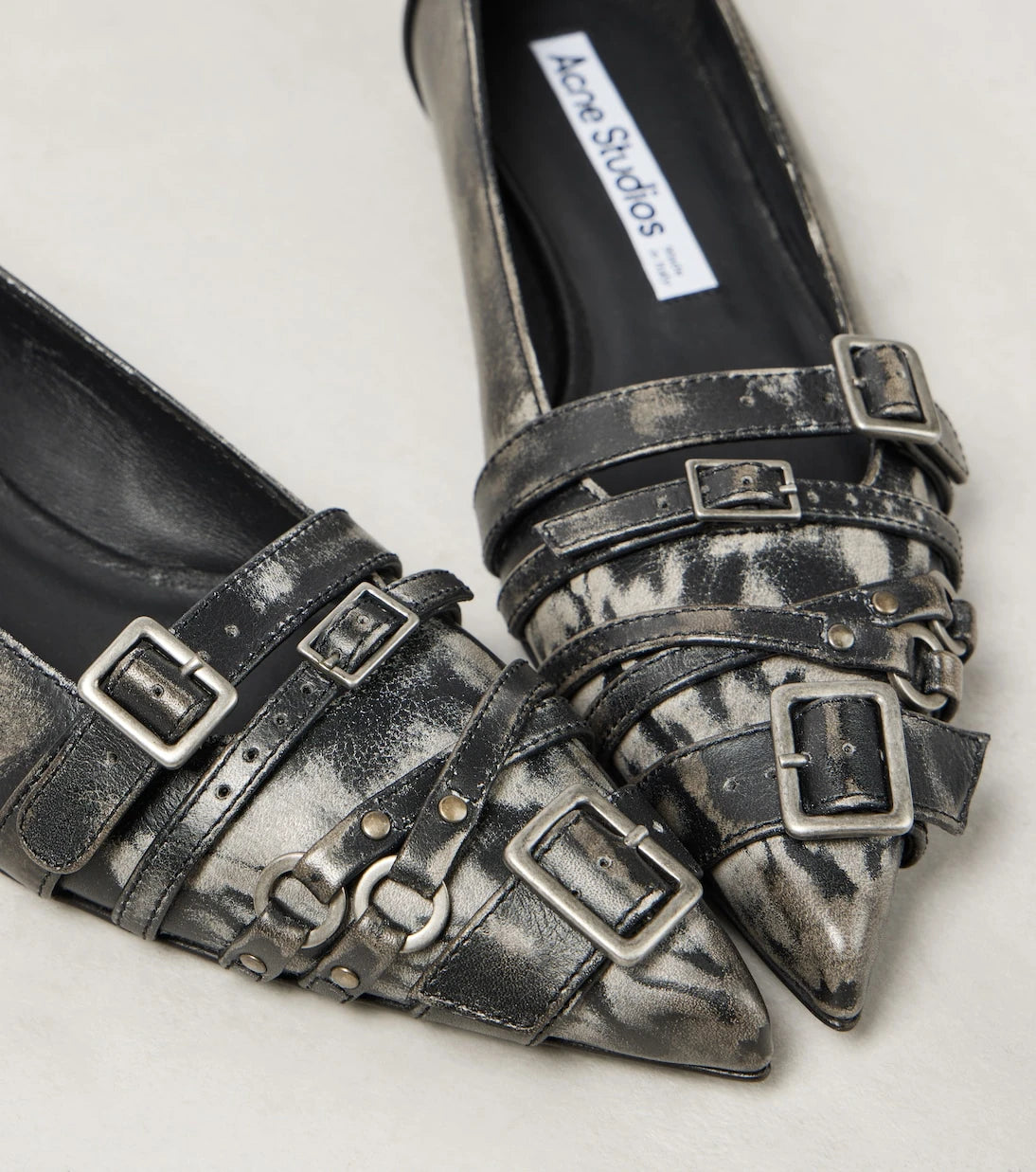 Acne Studios - Buckle-detail leather ballet flats