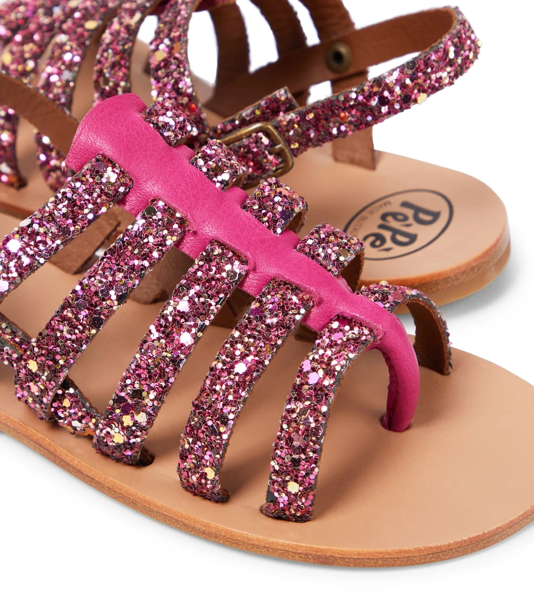 PèPè - Galassia glitter leather sandals
