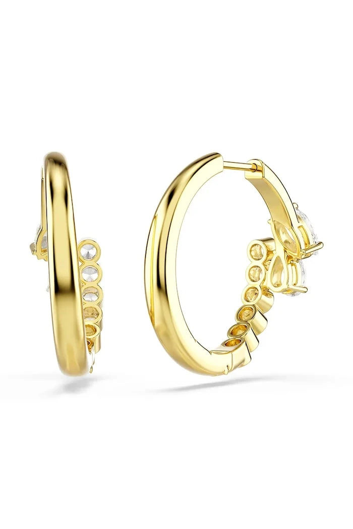 Swarovski kadın altın kaplama zirkonlu küpeler MESMERA