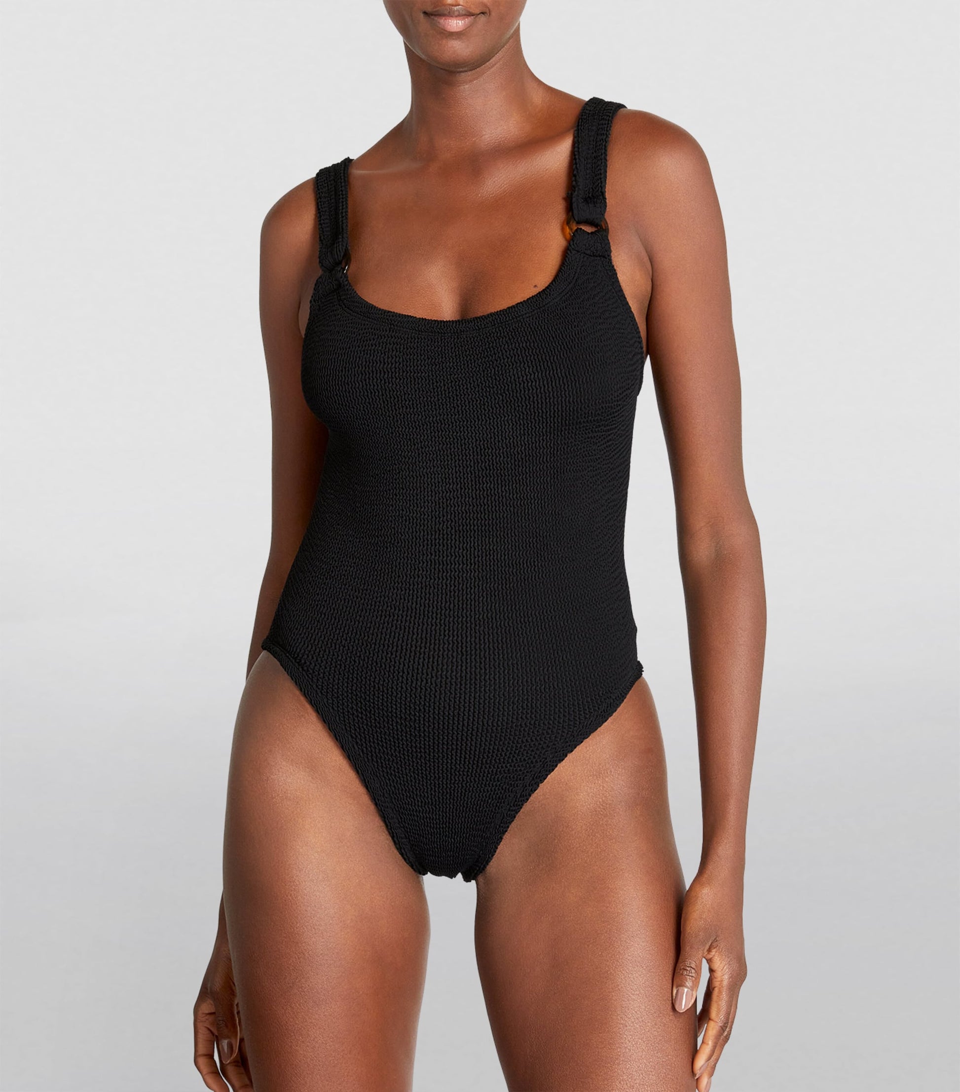 Hunza G Black Domino Ring Swimsuit