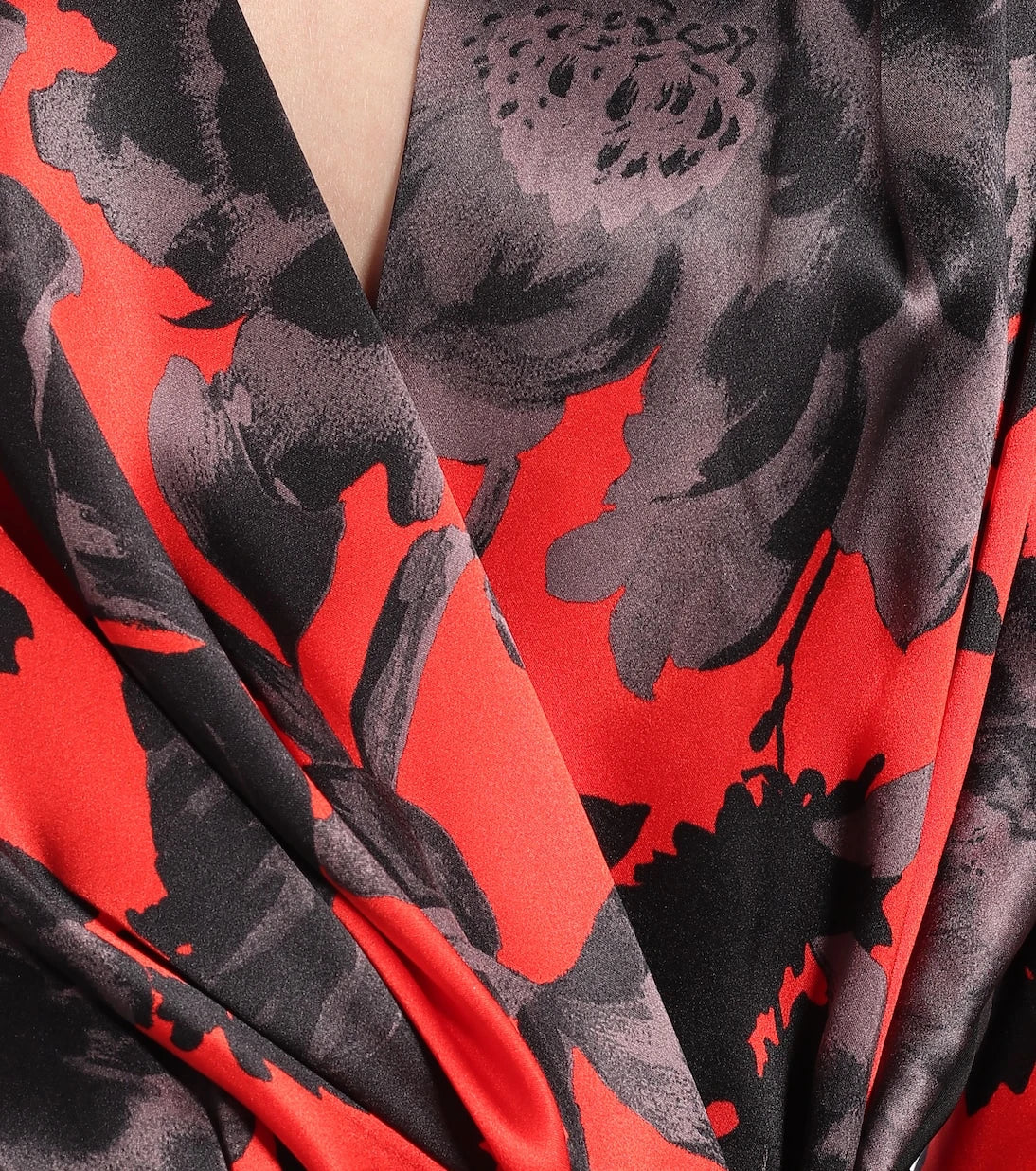 Dries Van Noten - Floral silk-satin wrap dress