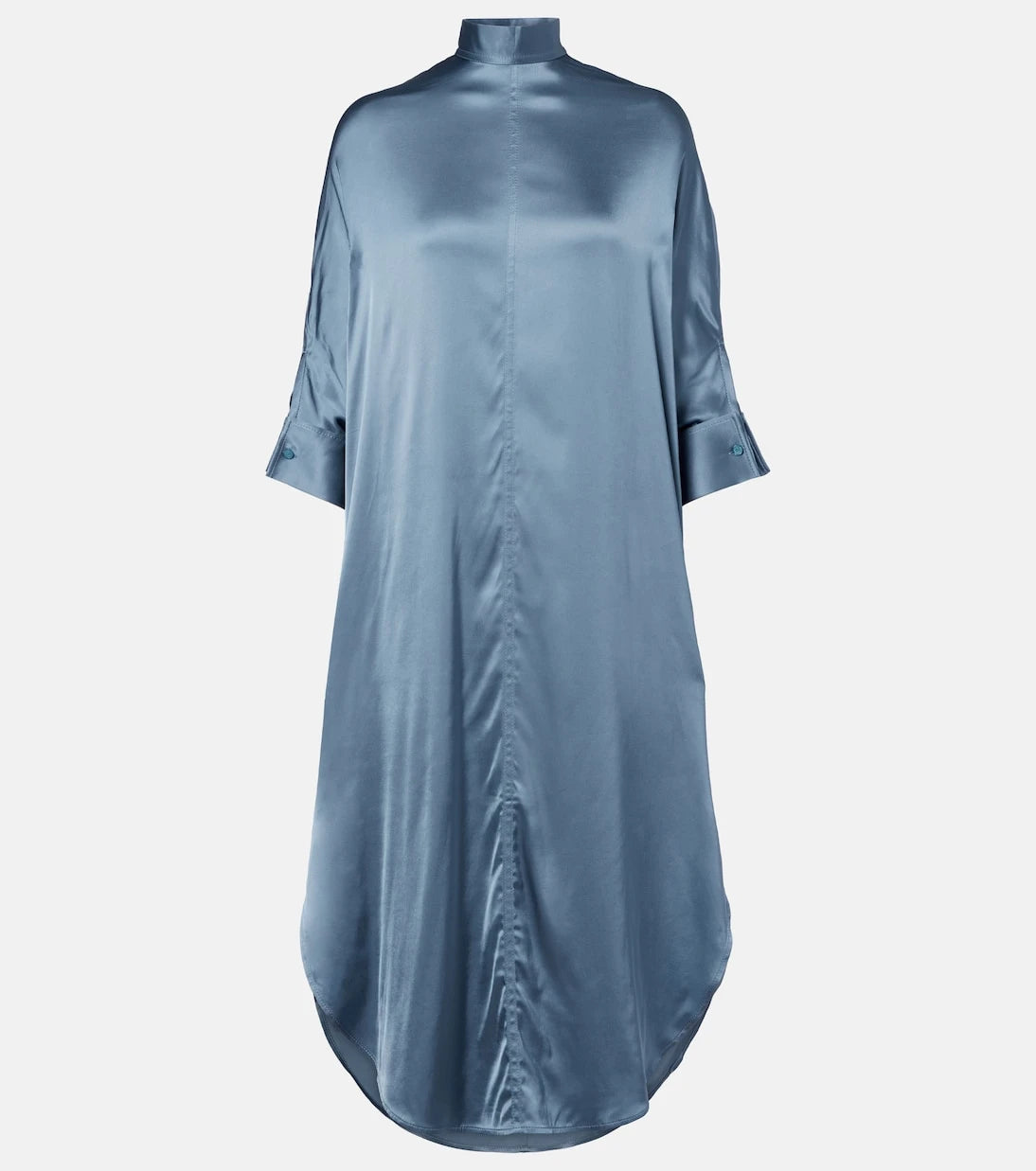 Acne Studios - Asymmetric scarf-detail satin midi dress