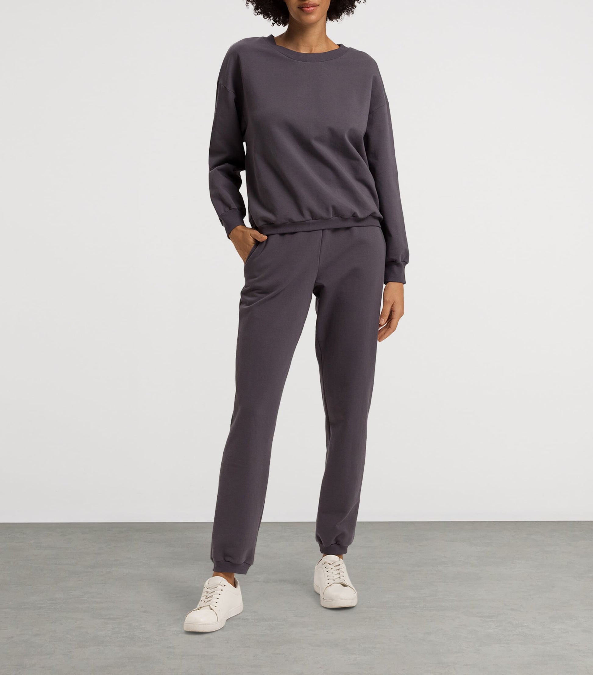 Hanro Black Organic Cotton-Blend Natural Living Sweatshirt