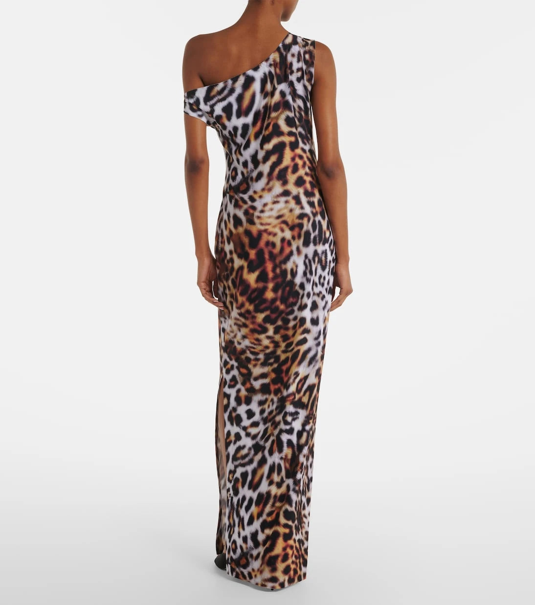 Norma Kamali - Leopard-print one-shoulder gown