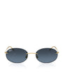 Ray-Ban Gold RB3767 Metal Oval Sunglasses