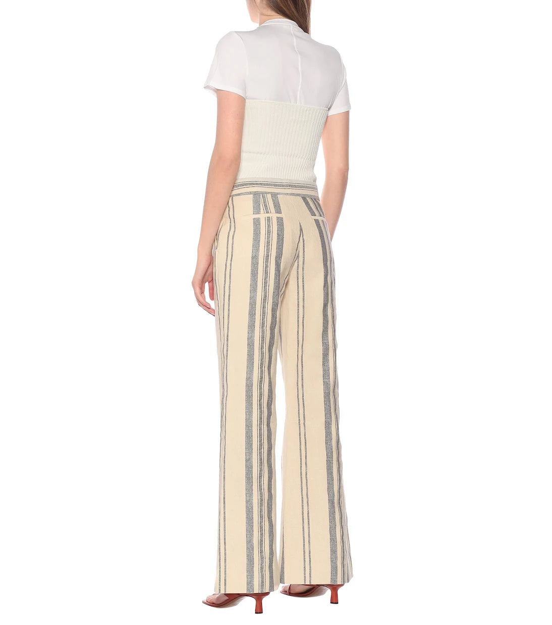Monse - Striped high-rise flared pants