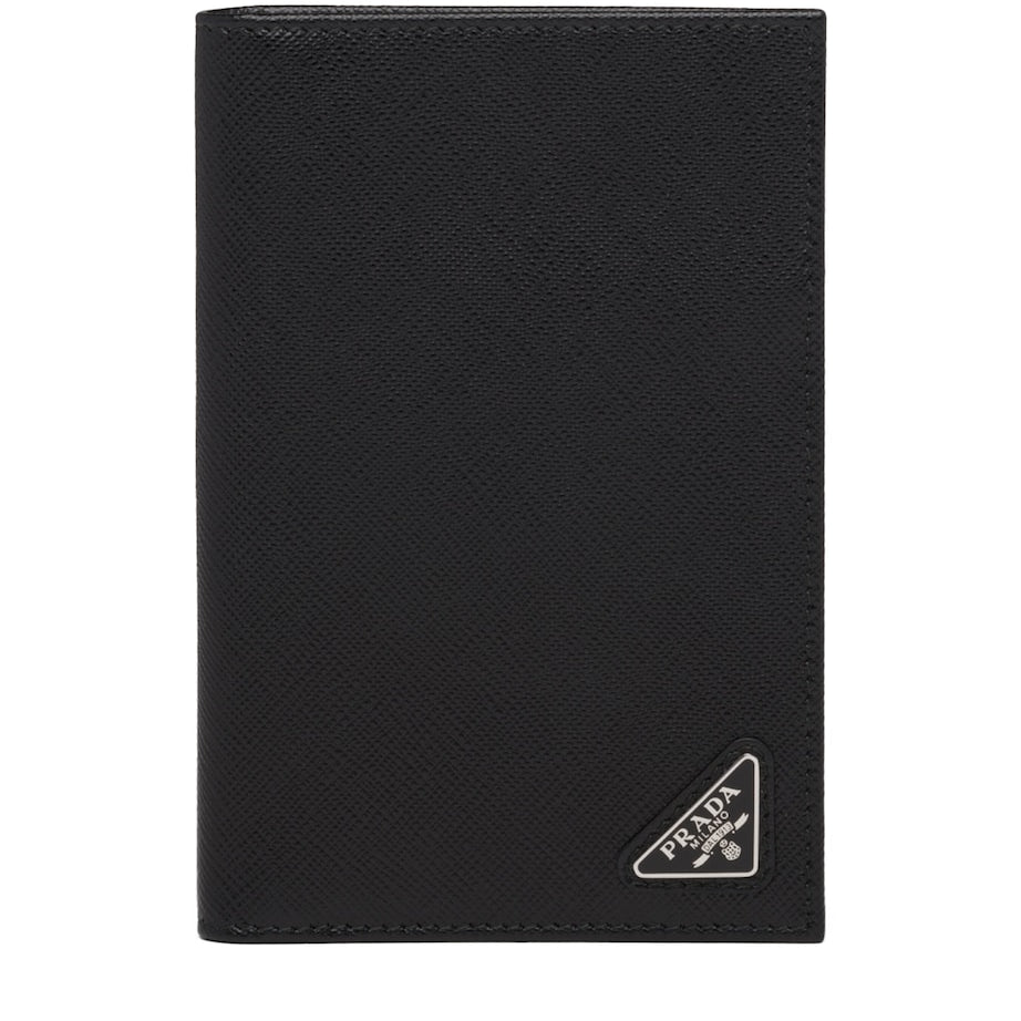 Prada Saffiano Leather Logo Passport Holder