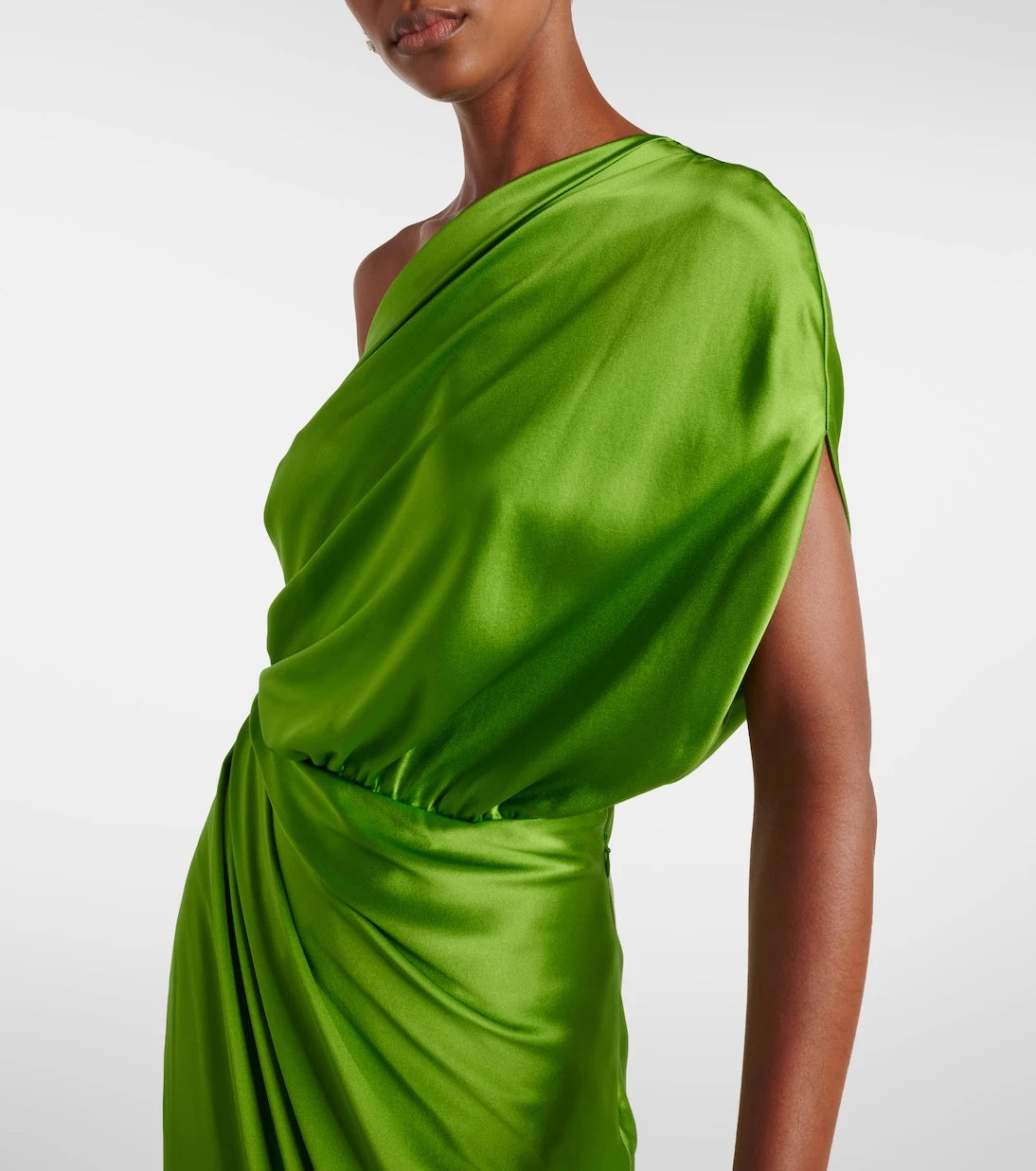 The Sei - Draped one-shoulder silk maxi dress