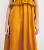 Yellow Silk Ruffle Rhiannon Maxi Dress