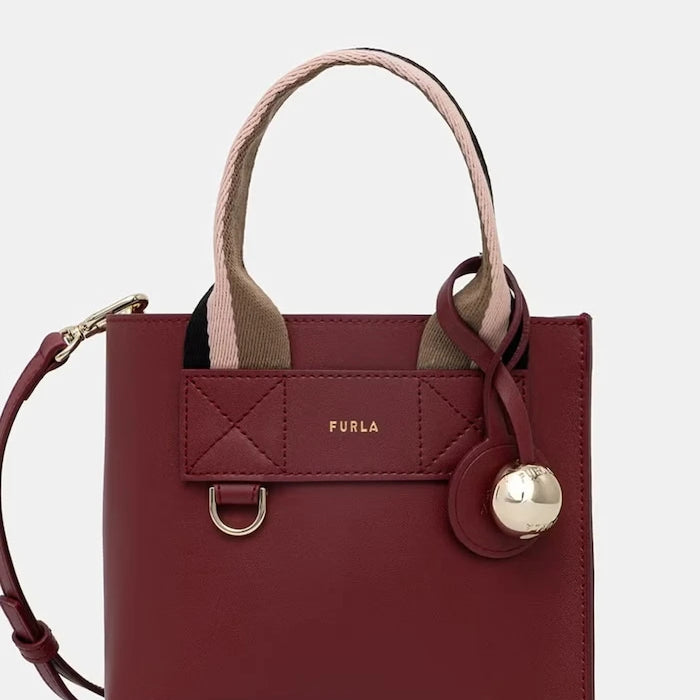 Furla чанта crossbody дамска от кожа Divide It Mini Tote