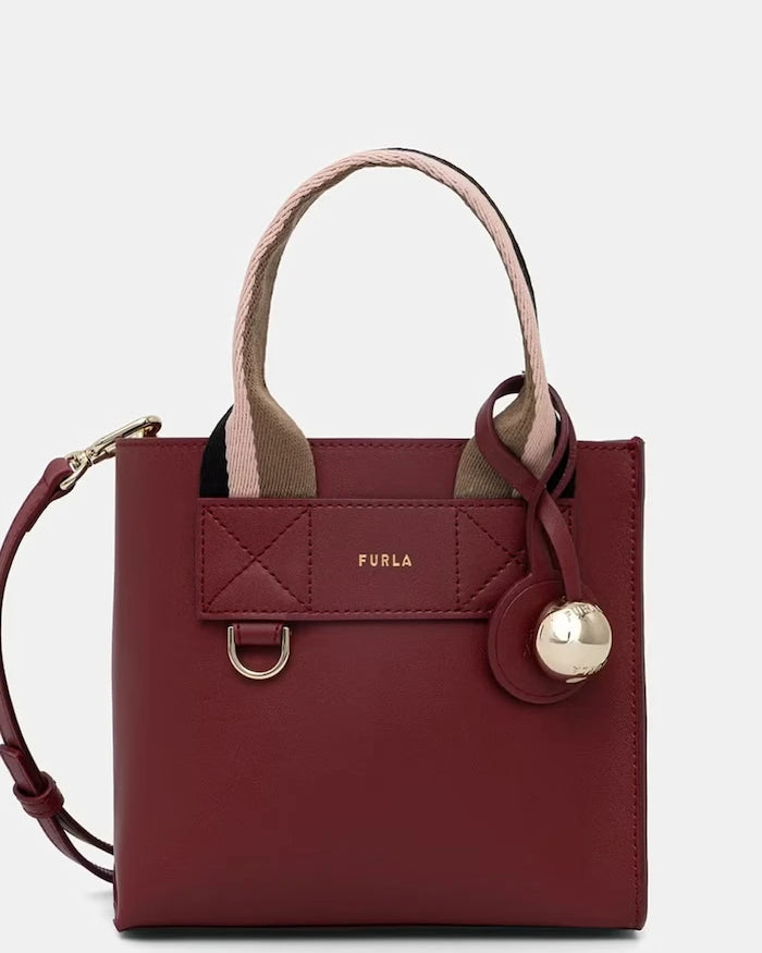 Furla чанта crossbody дамска от кожа Divide It Mini Tote