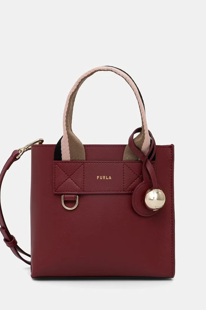Furla чанта crossbody дамска от кожа Divide It Mini Tote