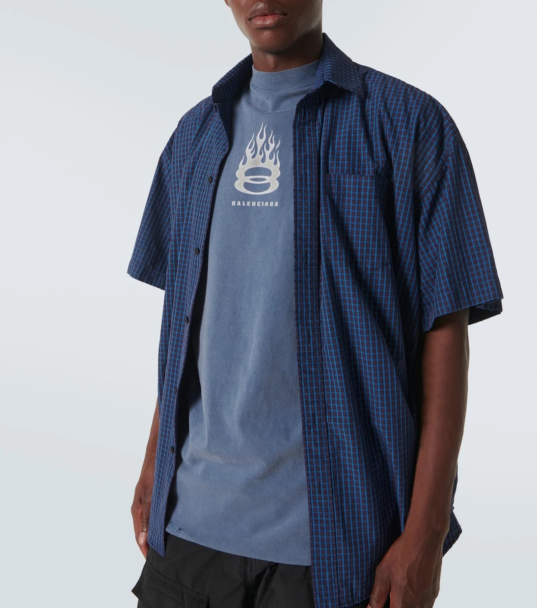 Balenciaga - Logo layered cotton shirt