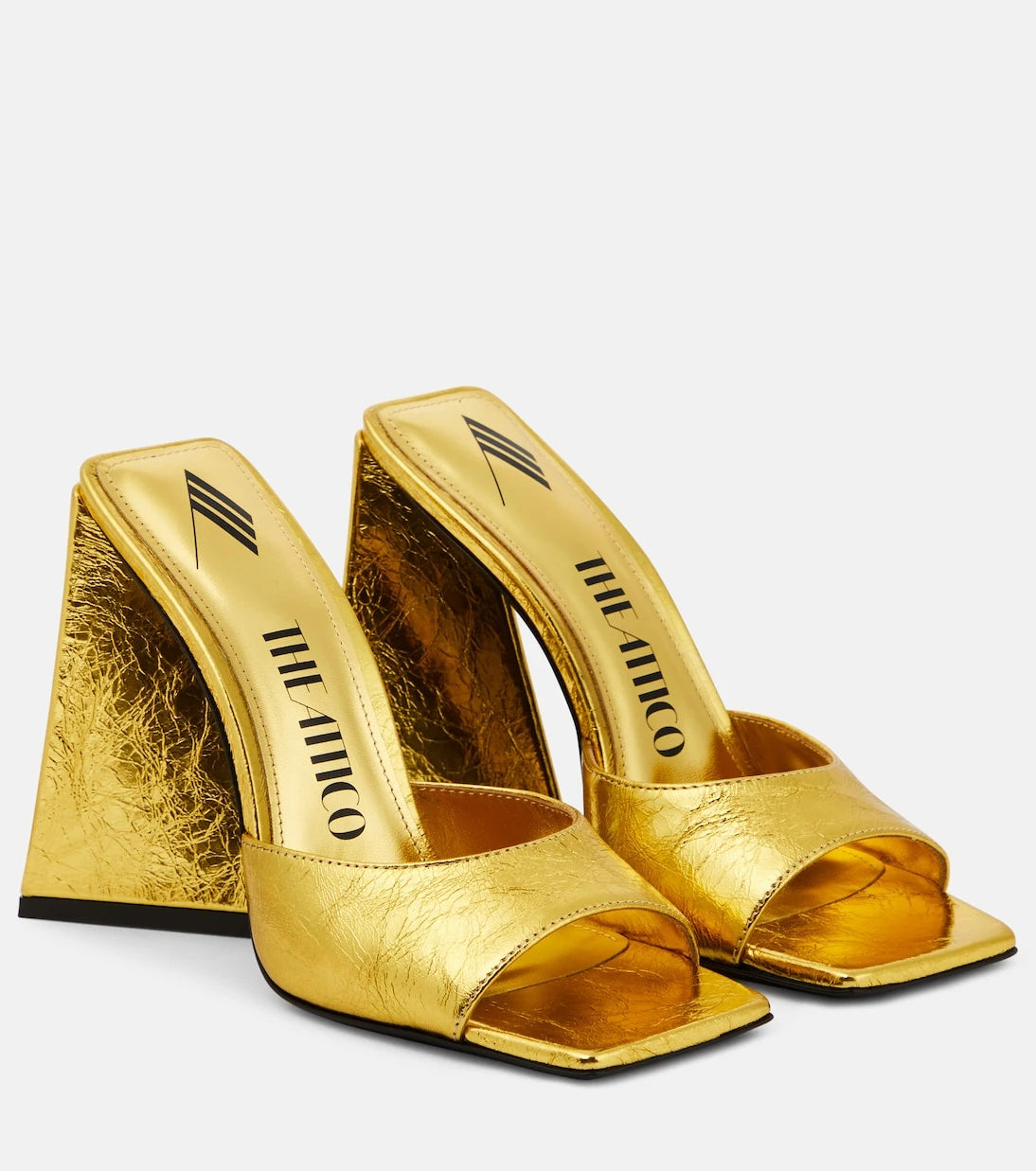 The Attico - Devon laminated leather mules