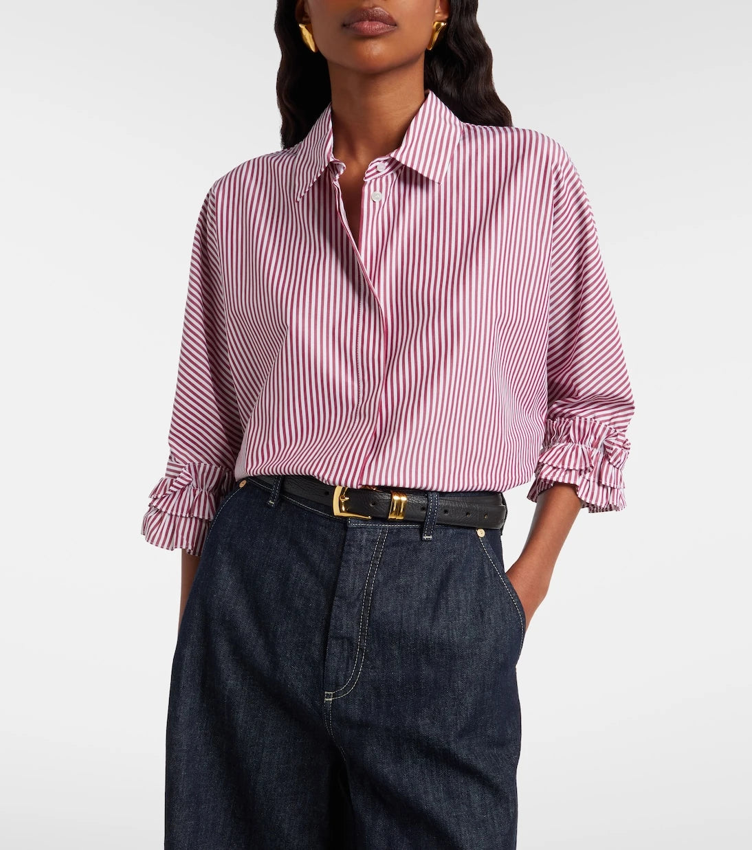 'S Max Mara - Striped cotton poplin shirt