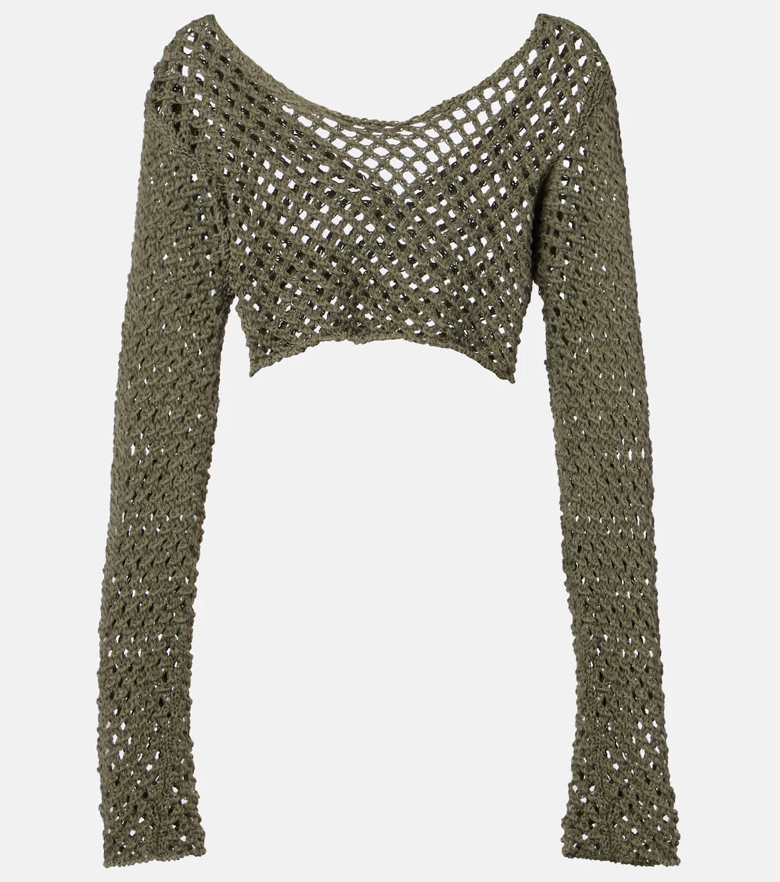 Bananhot - Magen crochet cotton-blend crop top
