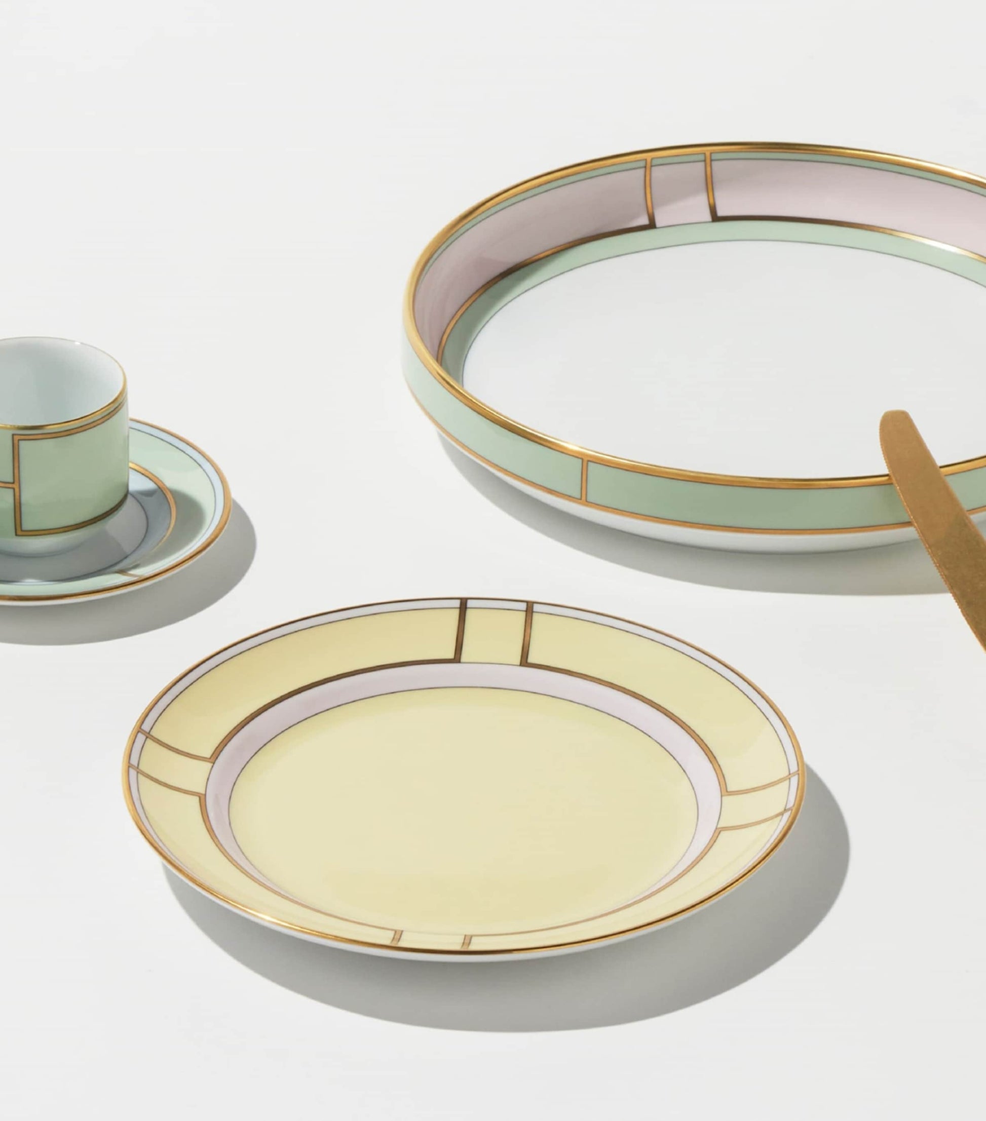 GINORI 1735 Porcelain Colonna Diva Giallo Dessert Plate (20cm)