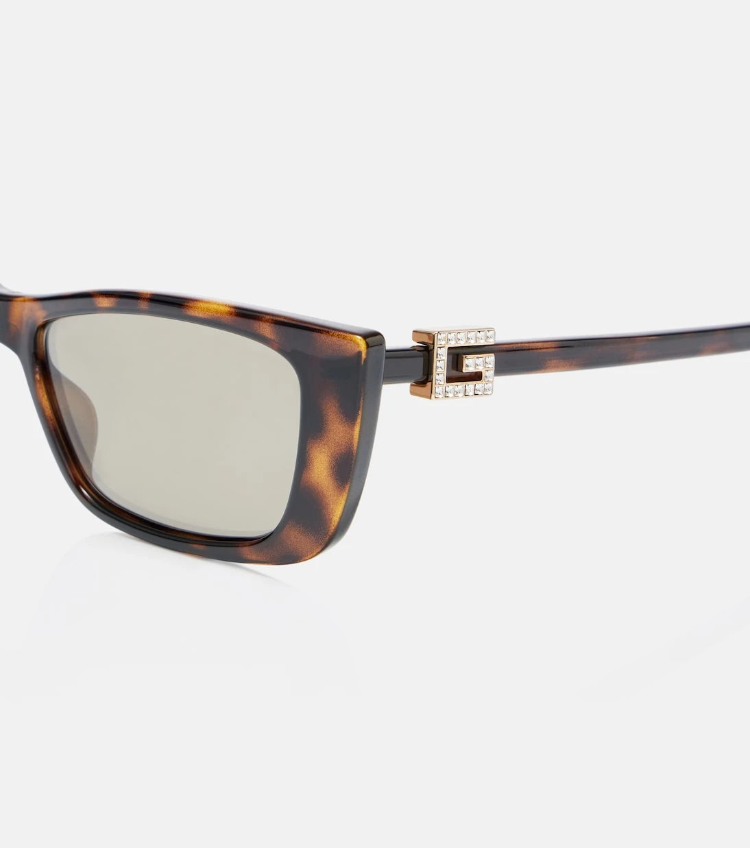 Gucci - Embellished rectangular sunglasses
