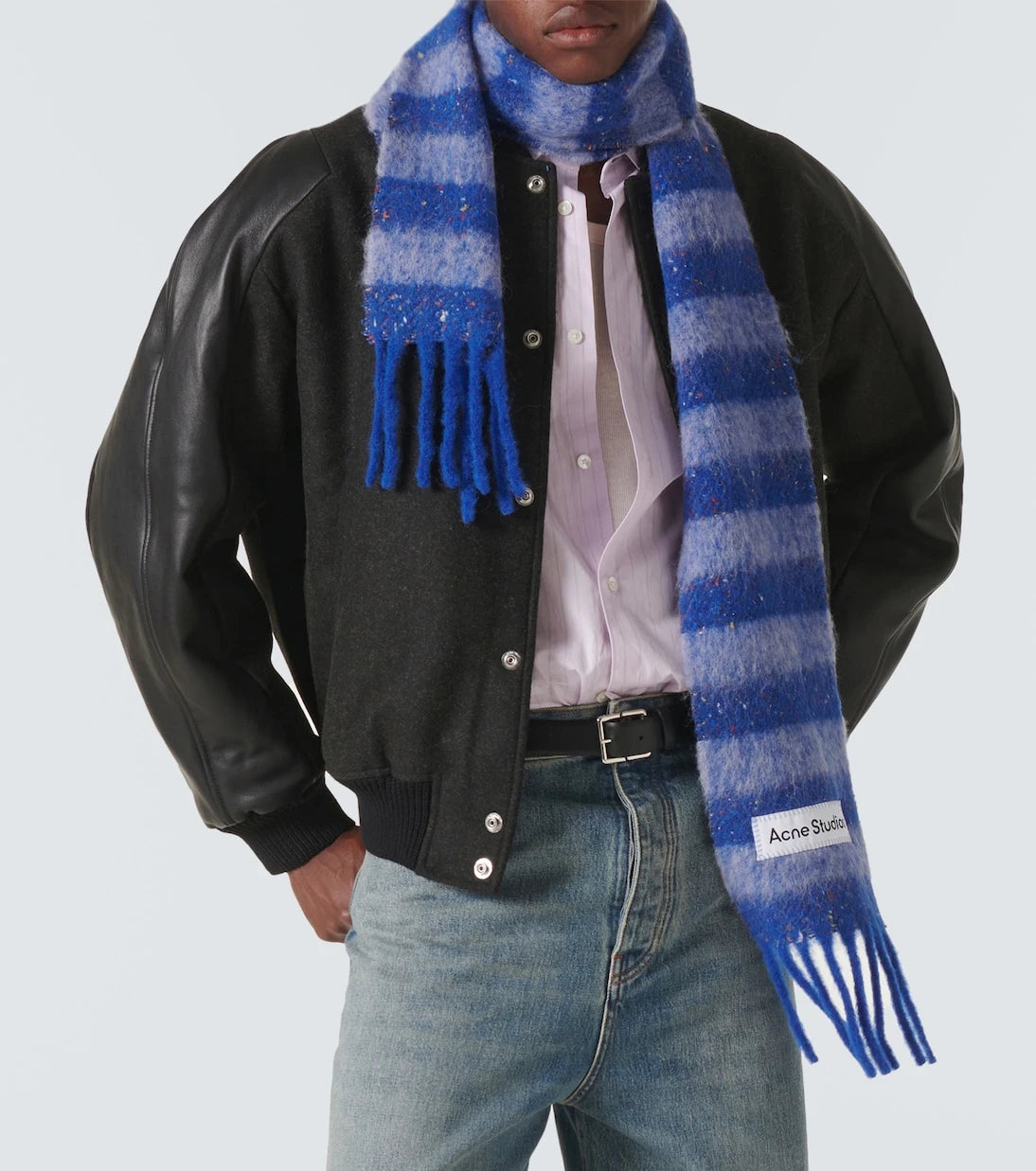 Acne Studios - Striped logo alpaca-blend scarf