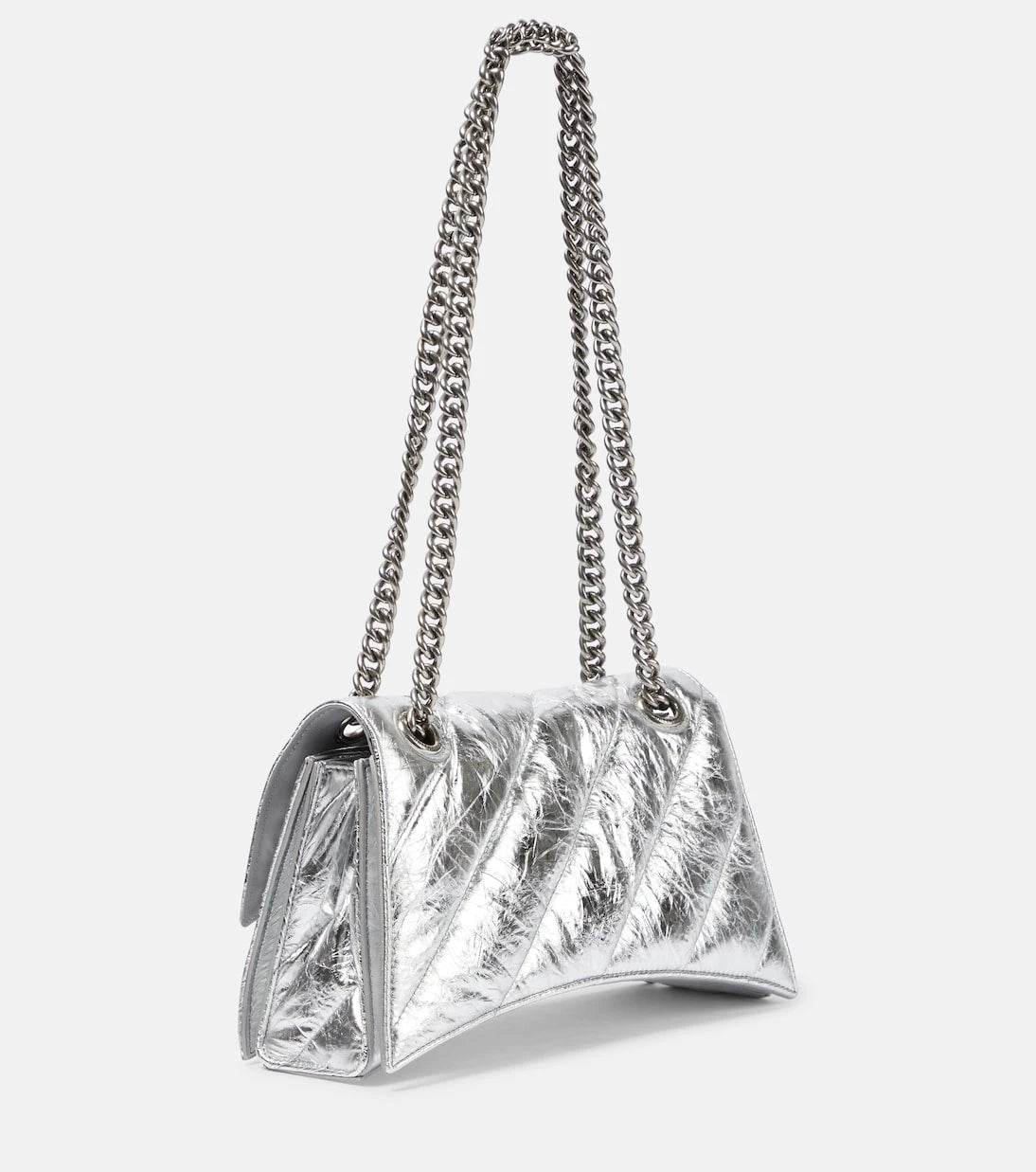 Balenciaga - حقيبة كتف Crush Small من الجلد