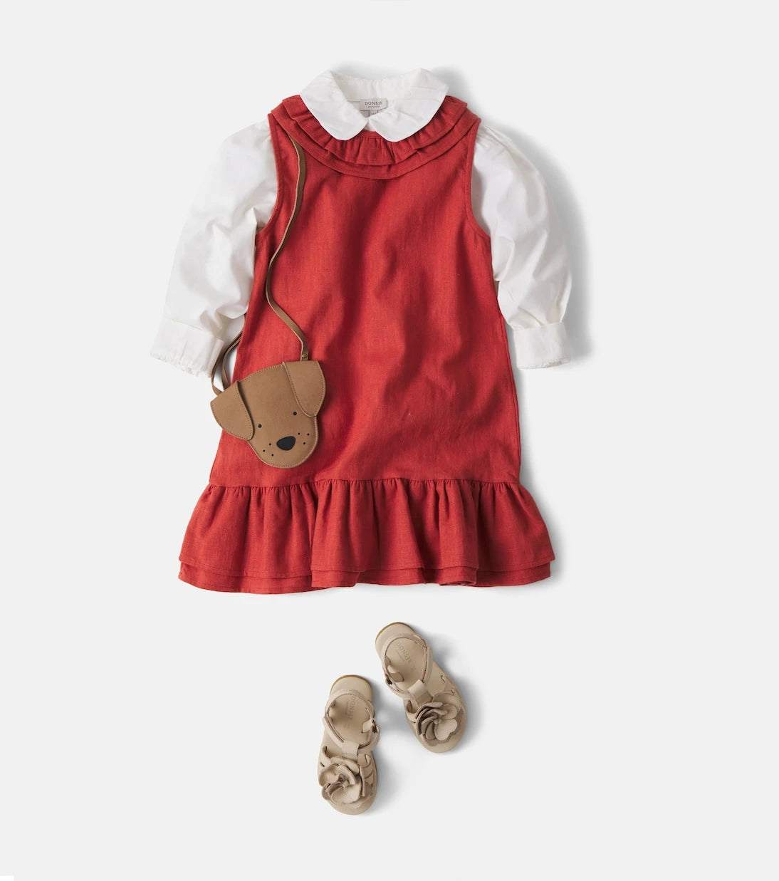 Donsje - Michelle ruffled linen and cotton dress