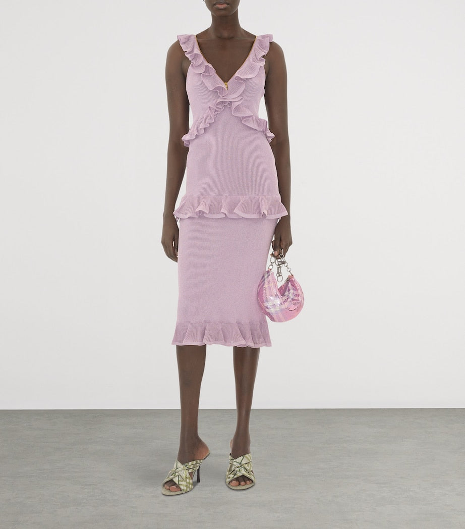 Pink Chainmail Shoulder Bag